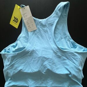 NWT All in Motion Sky Blue High-Neck Tank Top Sports Bra—Womens Large